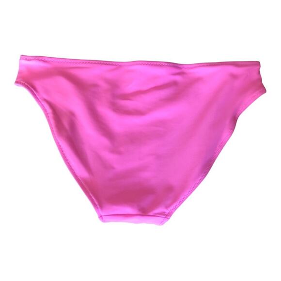 Aerie NWT Sleek Stylish Full Coverage Bold Hot Pink Shade Bikini Bottom Medium - Picture 3 of 11